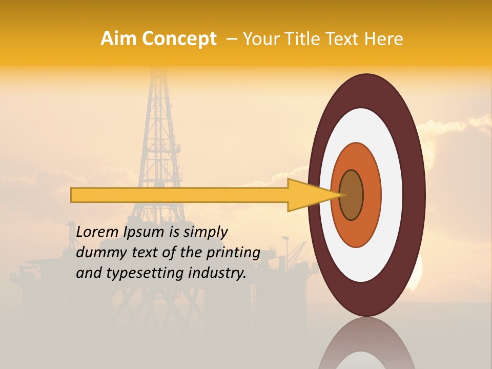Sunset Oilrig Offshore PowerPoint Template