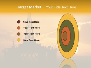 Sunset Oilrig Offshore PowerPoint Template