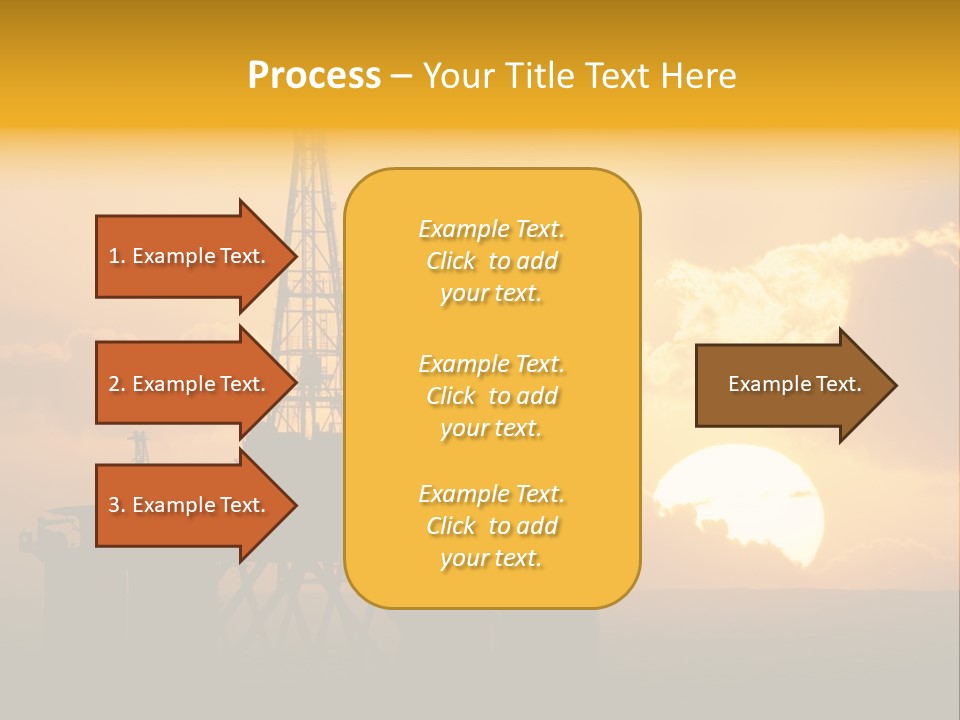 Sunset Oilrig Offshore PowerPoint Template