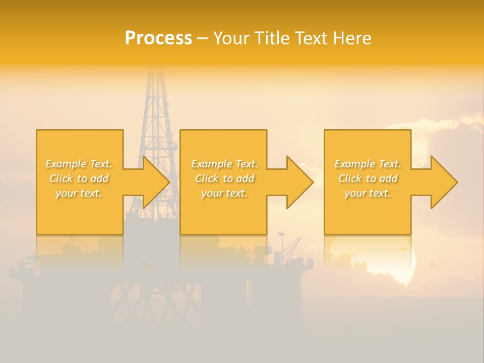 Sunset Oilrig Offshore PowerPoint Template