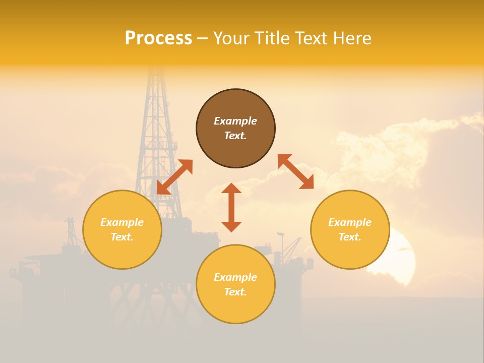 Sunset Oilrig Offshore PowerPoint Template