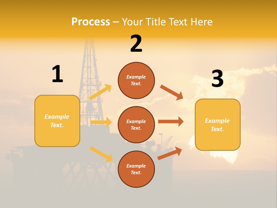 Sunset Oilrig Offshore PowerPoint Template