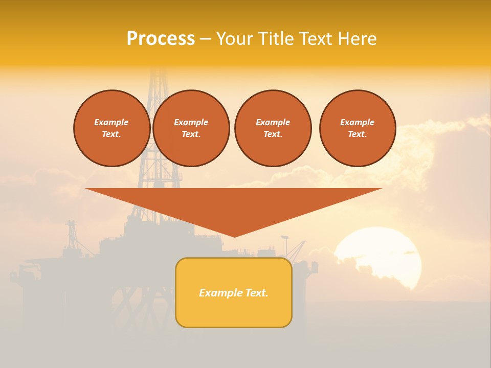 Sunset Oilrig Offshore PowerPoint Template