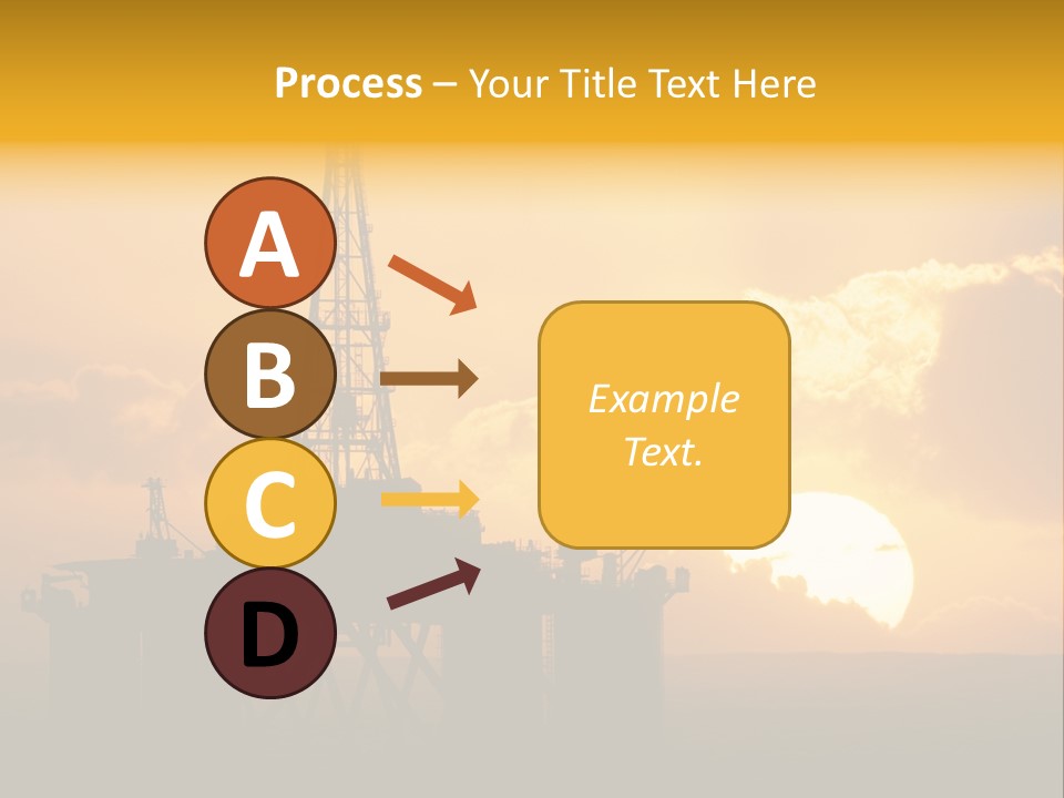 Sunset Oilrig Offshore PowerPoint Template