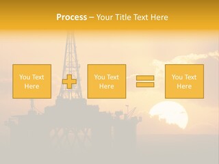 Sunset Oilrig Offshore PowerPoint Template