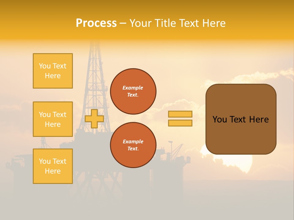 Sunset Oilrig Offshore PowerPoint Template