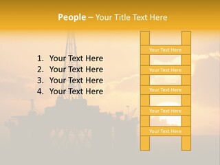 Sunset Oilrig Offshore PowerPoint Template