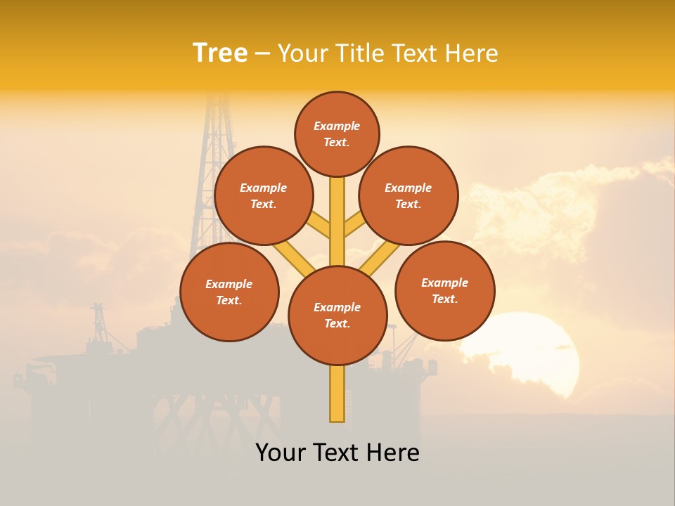 Sunset Oilrig Offshore PowerPoint Template