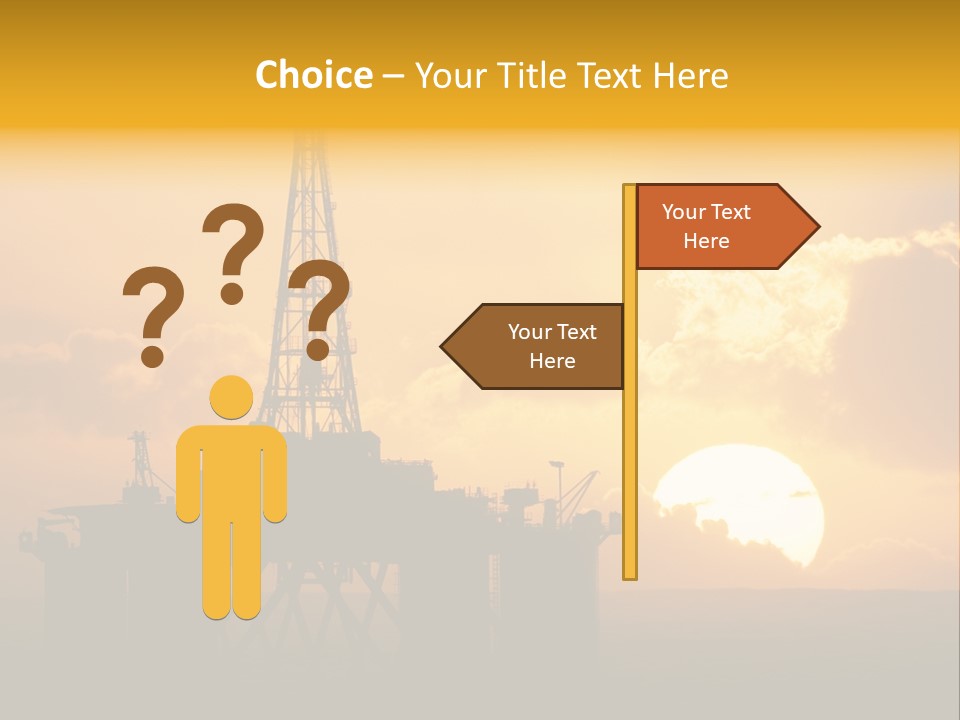 Sunset Oilrig Offshore PowerPoint Template
