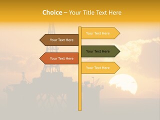 Sunset Oilrig Offshore PowerPoint Template
