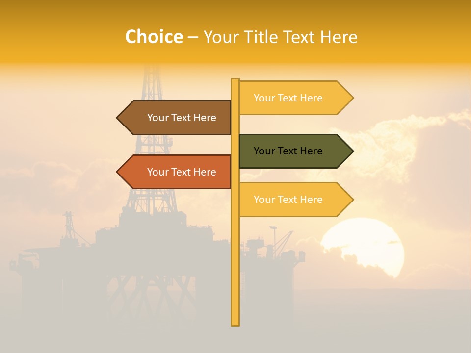 Sunset Oilrig Offshore PowerPoint Template