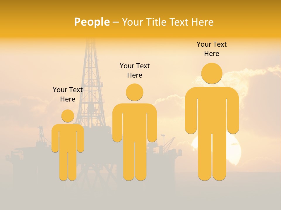 Sunset Oilrig Offshore PowerPoint Template