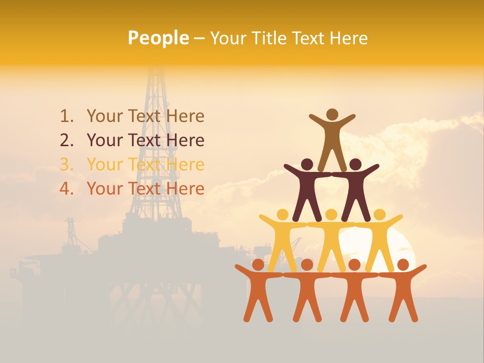 Sunset Oilrig Offshore PowerPoint Template