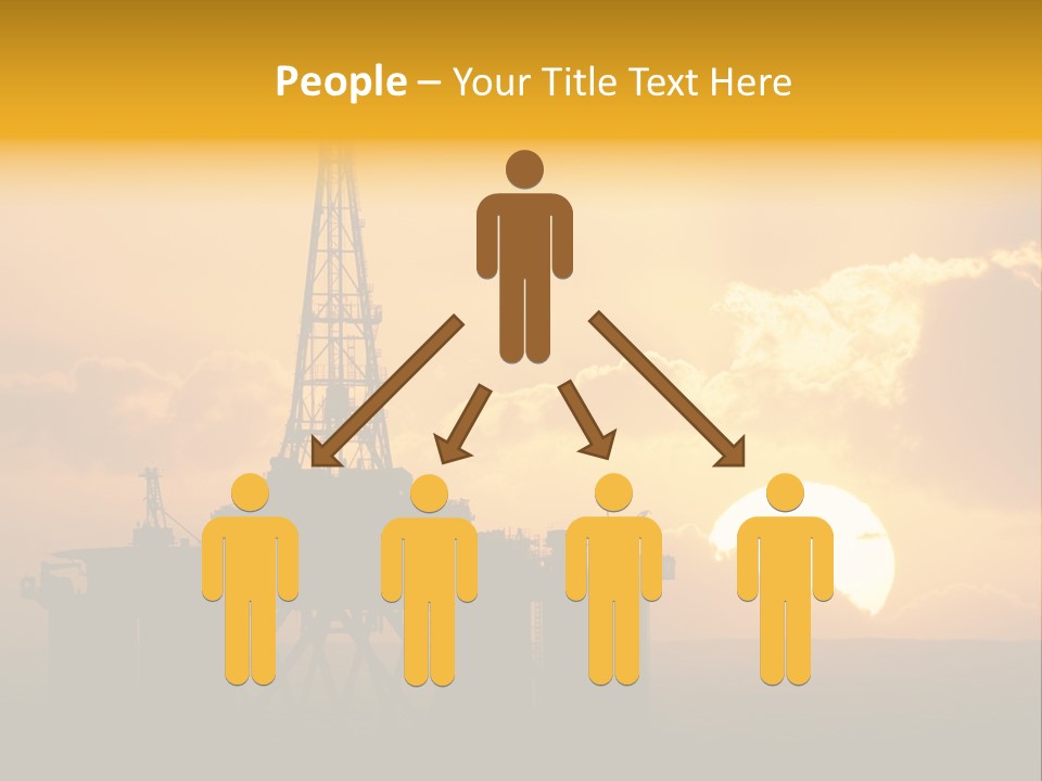 Sunset Oilrig Offshore PowerPoint Template