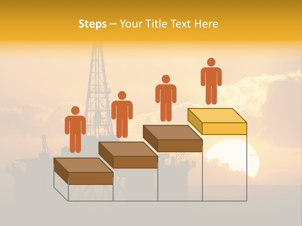 Sunset Oilrig Offshore PowerPoint Template