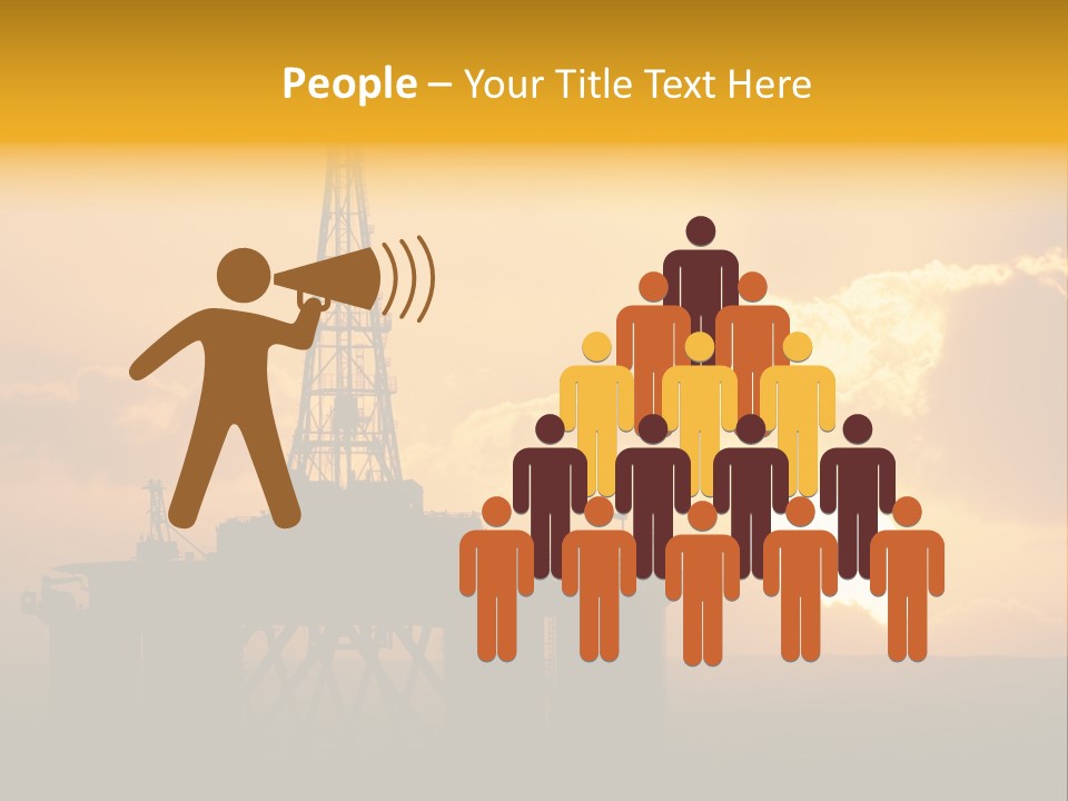 Sunset Oilrig Offshore PowerPoint Template