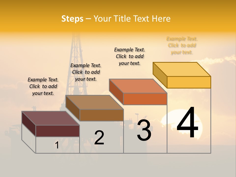 Sunset Oilrig Offshore PowerPoint Template