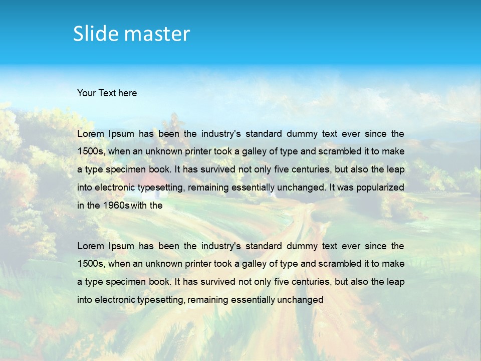 Village Season Painter PowerPoint Template