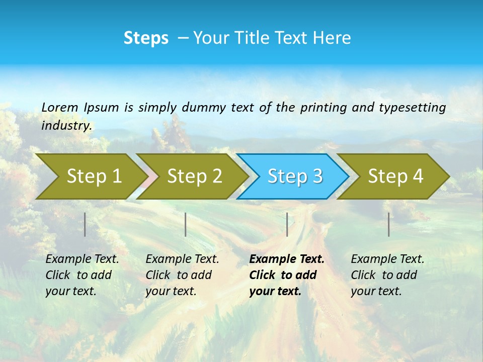 Village Season Painter PowerPoint Template