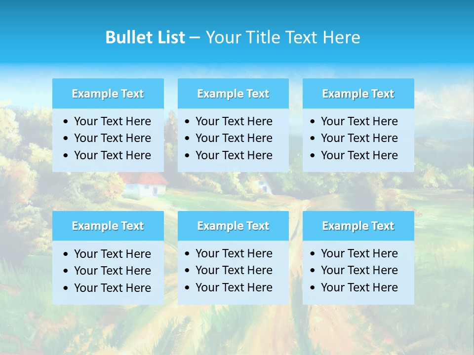 Village Season Painter PowerPoint Template