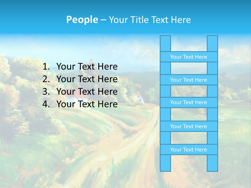 Village Season Painter PowerPoint Template