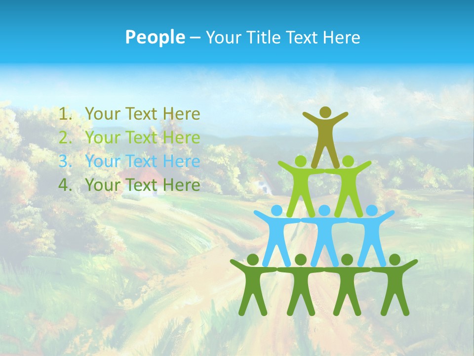 Village Season Painter PowerPoint Template