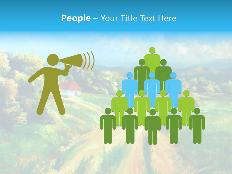 Village Season Painter PowerPoint Template