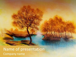 Forest Drawing Landscapes PowerPoint Template