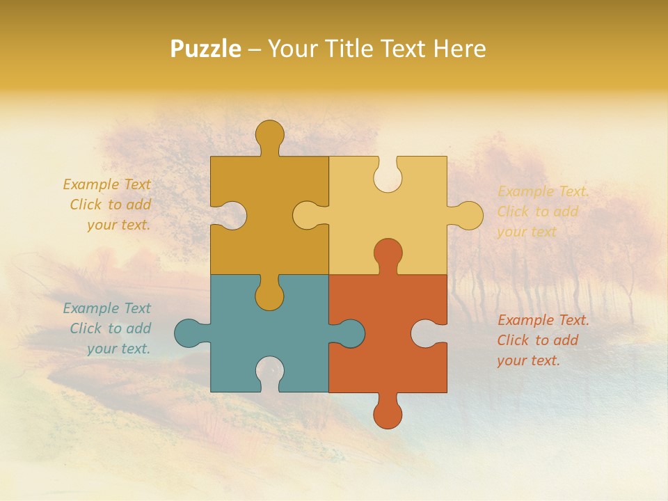 Forest Drawing Landscapes PowerPoint Template