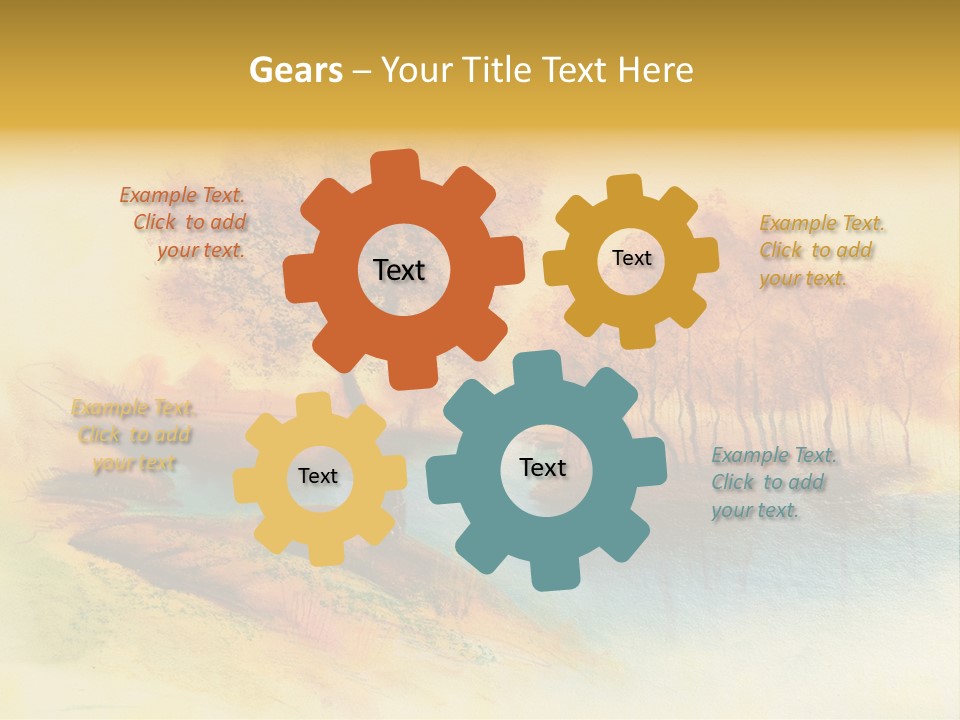 Forest Drawing Landscapes PowerPoint Template