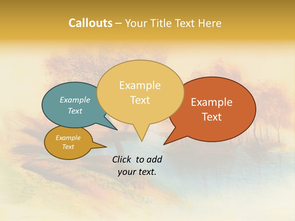Forest Drawing Landscapes PowerPoint Template