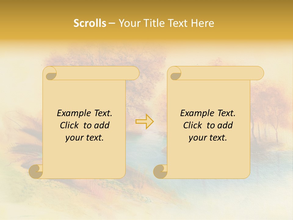 Forest Drawing Landscapes PowerPoint Template
