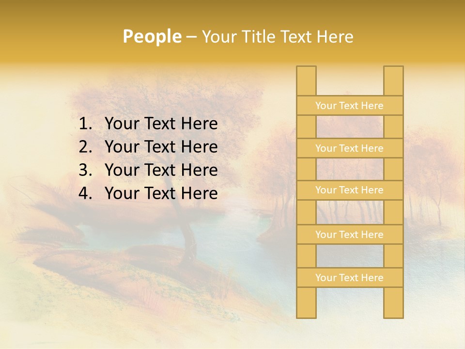 Forest Drawing Landscapes PowerPoint Template
