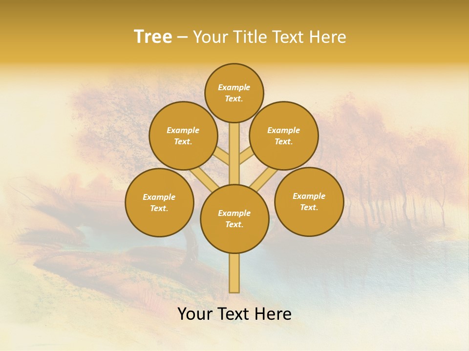 Forest Drawing Landscapes PowerPoint Template