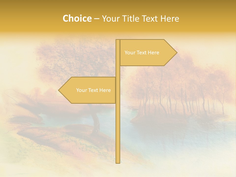 Forest Drawing Landscapes PowerPoint Template