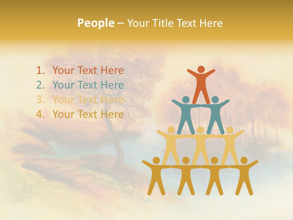 Forest Drawing Landscapes PowerPoint Template