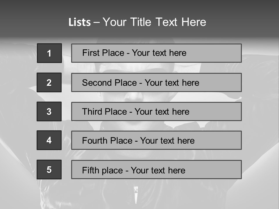 Trendy Brunette Vertical PowerPoint Template