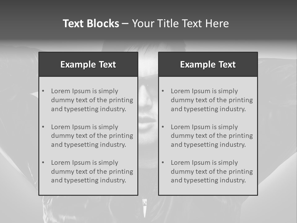 Trendy Brunette Vertical PowerPoint Template