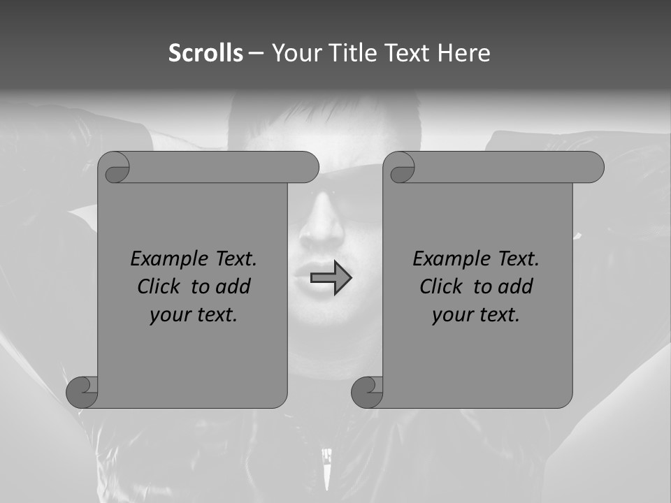 Trendy Brunette Vertical PowerPoint Template