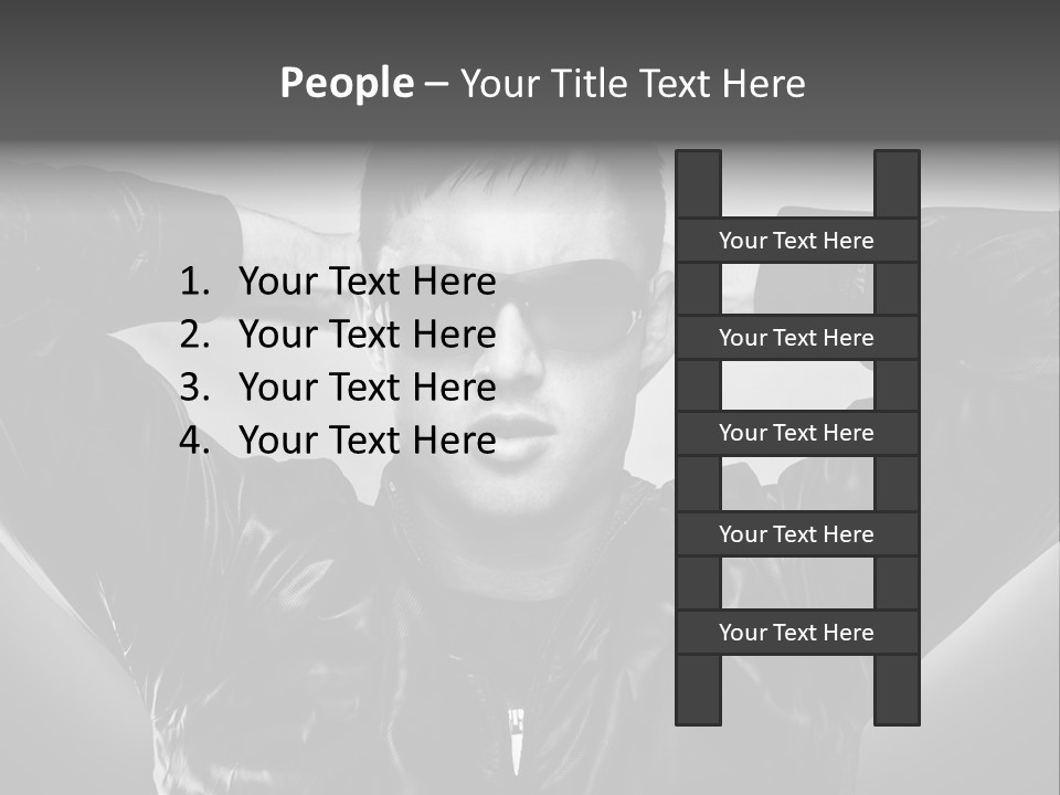 Trendy Brunette Vertical PowerPoint Template