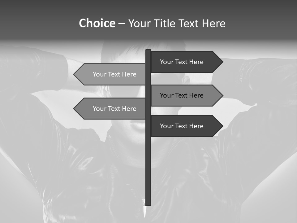 Trendy Brunette Vertical PowerPoint Template