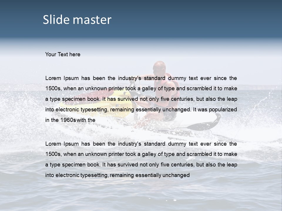 Seashore Ski Fast PowerPoint Template