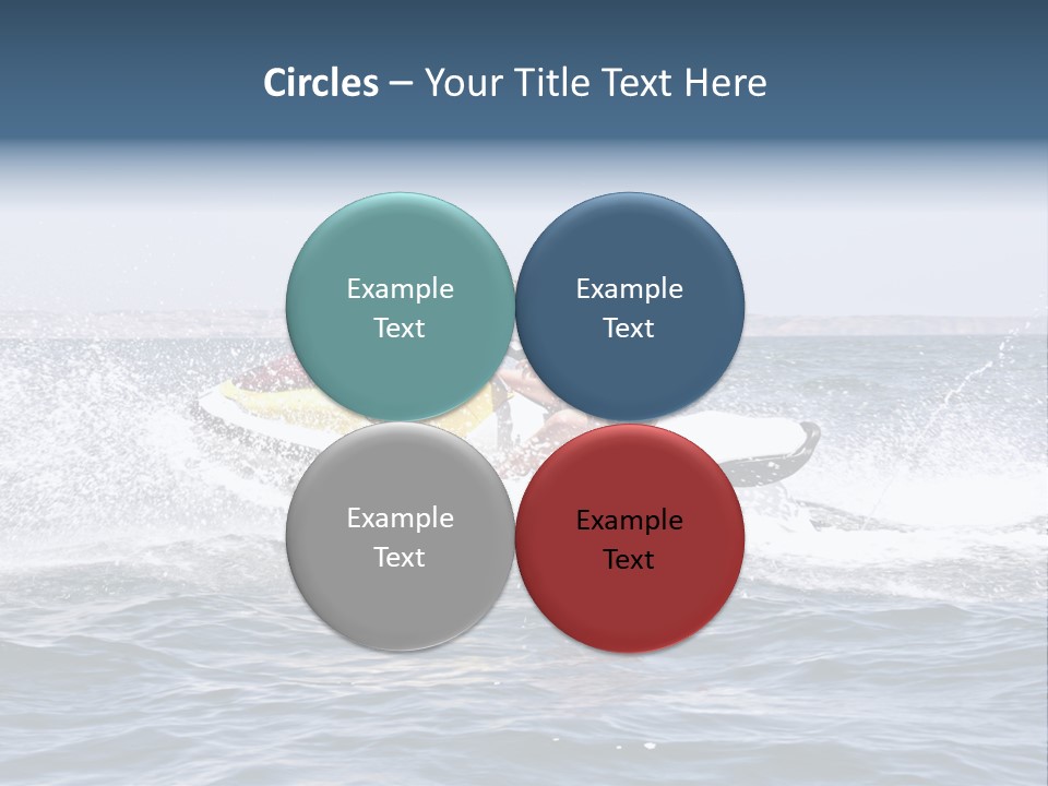 Seashore Ski Fast PowerPoint Template