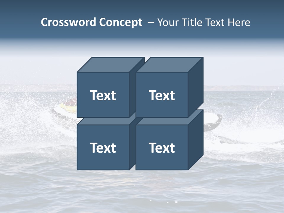 Seashore Ski Fast PowerPoint Template