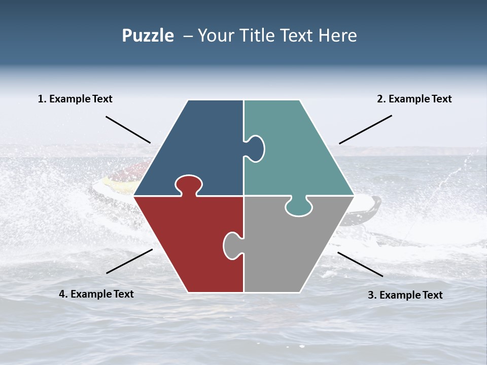 Seashore Ski Fast PowerPoint Template