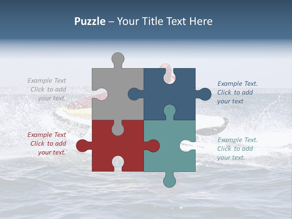 Seashore Ski Fast PowerPoint Template