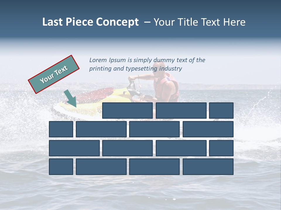 Seashore Ski Fast PowerPoint Template