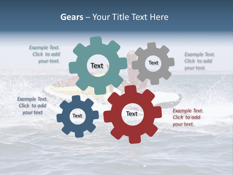 Seashore Ski Fast PowerPoint Template