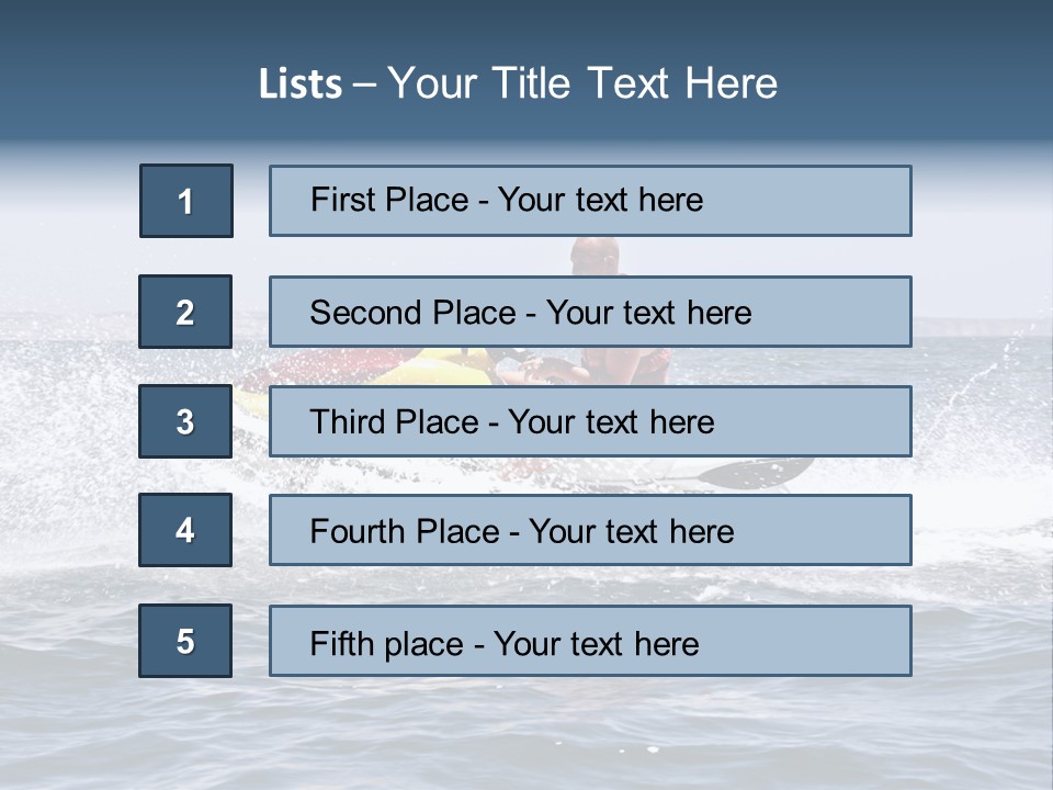 Seashore Ski Fast PowerPoint Template
