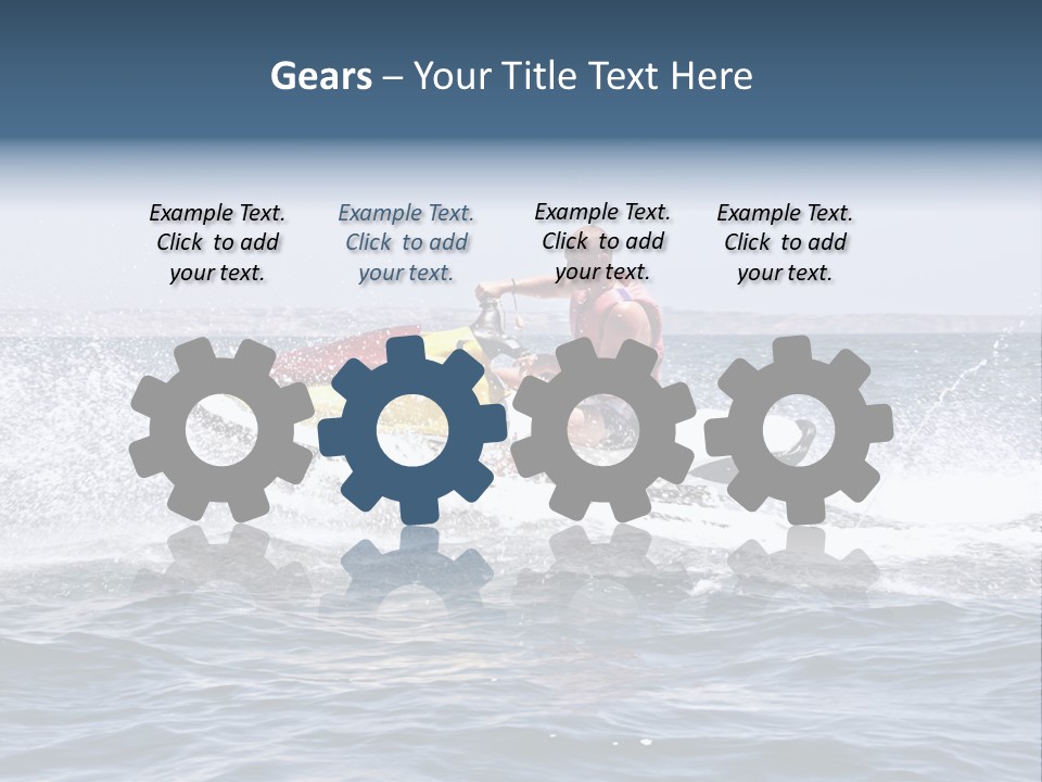 Seashore Ski Fast PowerPoint Template